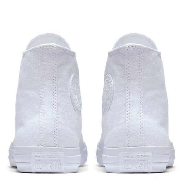 Converse Men's Chuck Taylor White Monochrome High Top - Picture 3 of 4